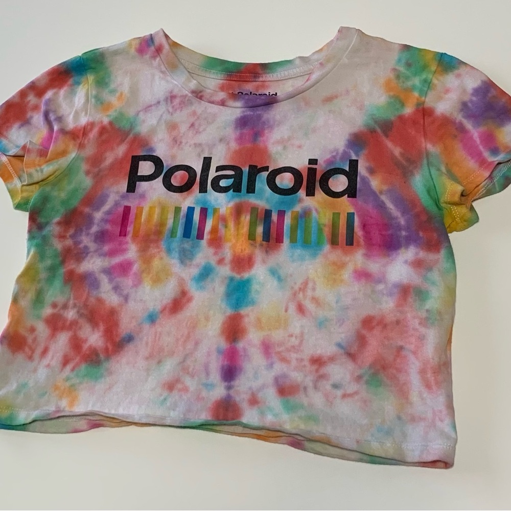 Tie Dyed Polaroid Crop top